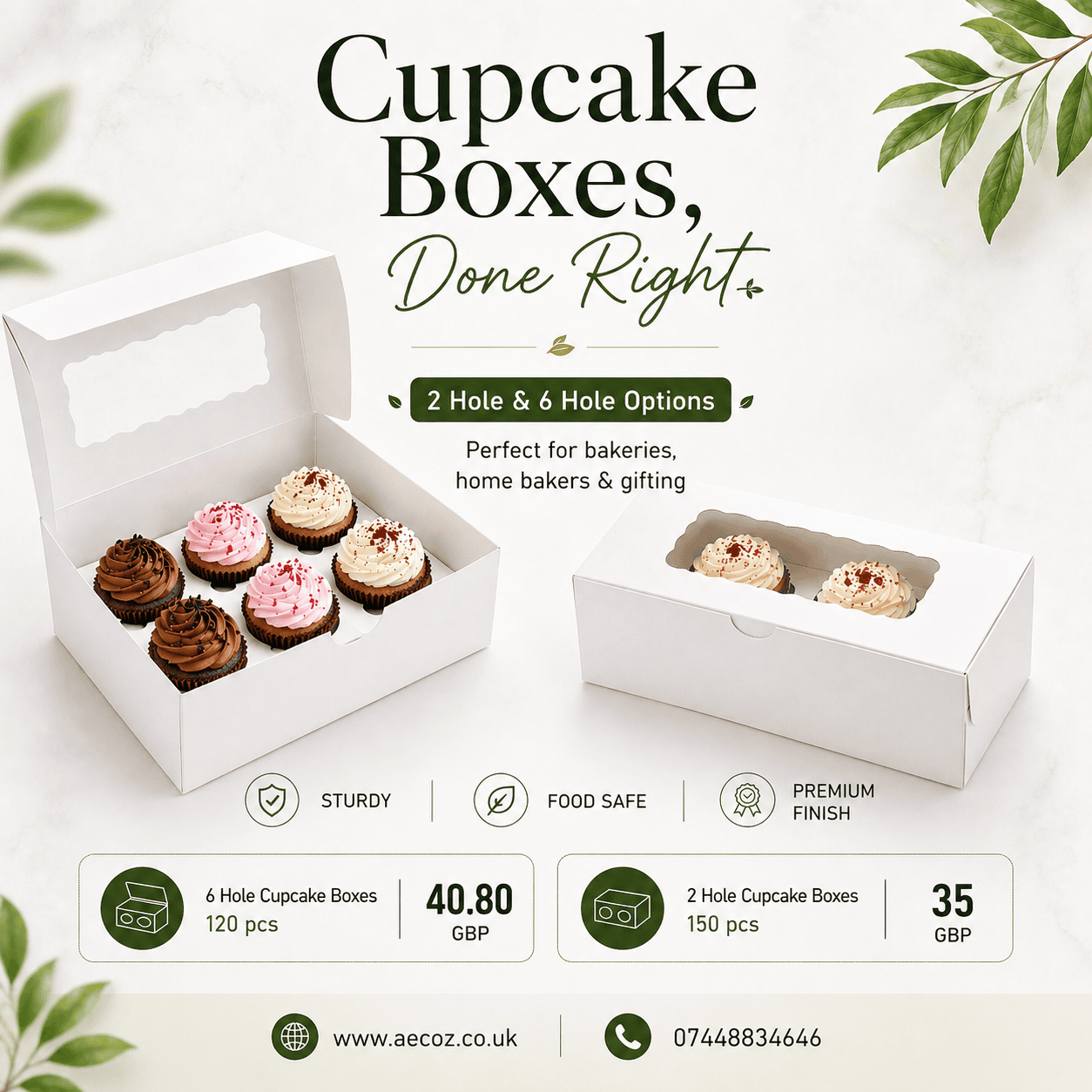 The Perfect Cupcake Box for Every Occasion: 2 Hole & 6 Hole Cupcake Boxes by Aecoz Bioware UK